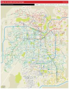 Mapa de recorridos del Gran Santiago  Cualquier copia de esta información está prohibida salvo expresa autorización del DTP Metropolitano.