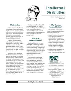 Intellectual Disabilities Fact Sheet