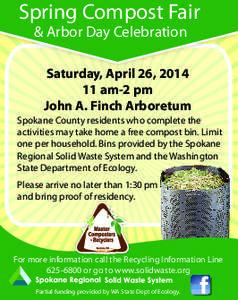 Spring Compost Fair & Arbor Day Celebration