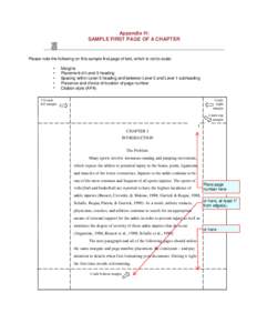 Appendix H: SAMPLE FIRST PAGE OF A CHAPTER Please note the following on this sample first page of text, which is not to scale: • •