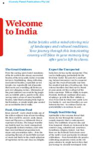 6  ©Lonely Planet Publications Pty Ltd Welcome to India