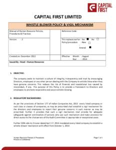 Freedom of speech / Labour law / Whistleblower / Business / Private law / Audit committee / Department of Defense Whistleblower Program / Whistleblower protection in United States / Human resource management / Anti-corporate activism / Dissent