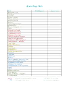 Microsoft Word - Spending PlanForm.doc