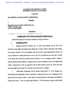 Case 0:13-cv[removed]XXXX Document 1 Entered on FLSD Docket[removed]Page 1 of 21  UNITED STATES DISTRICT COURT SOUTHERN DISTRICT OF FLORIDA CASE NO.