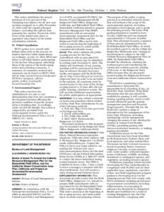 United States / United States Department of the Interior / Bureau of Land Management / Conservation in the United States / Wildland fire suppression / Environmental impact assessment / Bright Star Wilderness / Federal Land Policy and Management Act / National Environmental Policy Act / Environment of the United States / Impact assessment / Environment