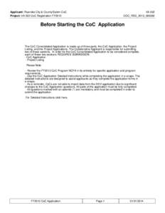 Applicant: Roanoke City & County/Salem CoC Project: VA-502 CoC Registration FY2013 VA-502 COC_REG_2013_085382