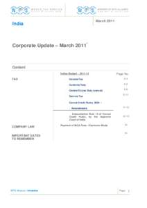 Microsoft Word - India - Corporate Update-March 2011.doc