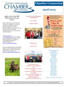 Chamber Connection April 2015 Apply now for the 2015 Maine Moose Permit Lottery