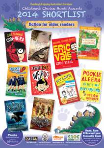 Reading & Enjoying Australian Literature  Children’s Choice Book Awards 2014 SHORTLIST