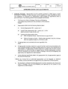 SECTION ARIZONA ACCOUNTING MANUAL PAGE  II