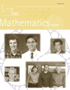 Autumn 2008 newsletter of the Department of Mathematics at the University of Washington Mathematics  