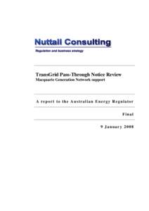 Microsoft Word - Nuttall Consulting Final Report - TransGrid pass-through notice[removed]PUBLIC.doc