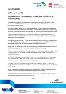 Microsoft Word - Media Release_HealthPathways is live and set to transform patient care_Final.