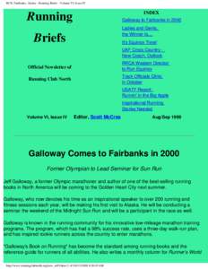 RCN, Fairbanks, Alaska - Running Briefs - Volume VI, Issue IV