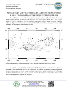 Universidad de Puerto Rico Recinto de Mayagüez Departamento de Geología RED SISMICA DE PUERTO RICO