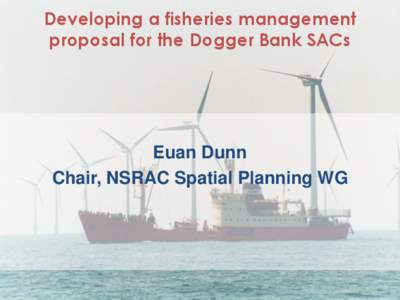 Developing a fisheries management proposal for the Dogger Bank SACs Euan Dunn Chair, NSRAC Spatial Planning WG