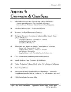 February 3, 2009  Appendix 4: Conservation & Open Space 4A