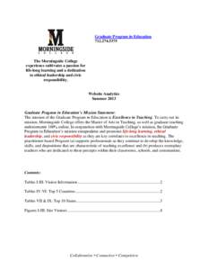 Graduate Program in Education[removed]The Morningside College experience cultivates a passion for life-long learning and a dedication