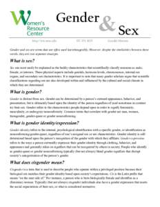 & Sex  Gender http://wrc.msu.edu