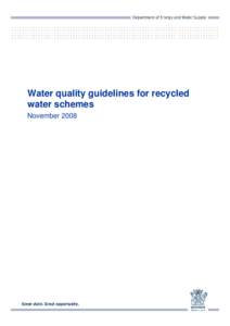 Water quality guidelines for recycled water schemes