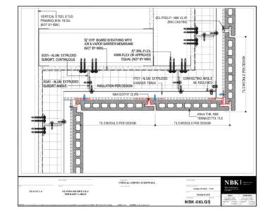 VERTICAL STEEL STUD FRAMING, MIN. 16 GA. (NOT BY NBK) VT01 - ALUM. EXTRUDED CARRIER TRACK