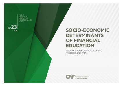 Economy / Structure / Financial literacy / Organisation for Economic Co-operation and Development / Personal finance / Economics / Ecuador / Human capital / Financial market