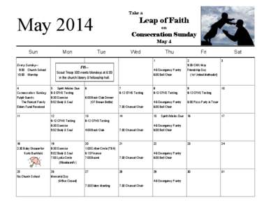 Take a  May 2014 Leap of Faith on