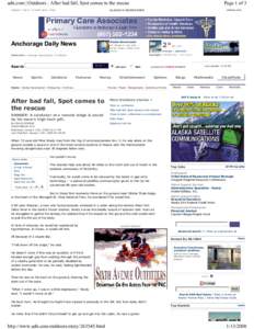 adn.com | Outdoors : After bad fall, Spot comes to the rescue  Page 1 of 3 register | log in | e-mail news | help