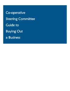 CoCo-operative Steering Committee Guide to Buying Out a Business
