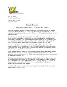 April 28, 2011 For Immediate Release Contact: A.C. Burgess[removed]Press Release