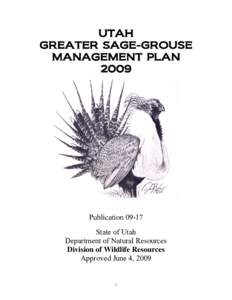 UTAH GREATER SAGE-GROUSE MANAGEMENT PLAN[removed]Publication 09-17