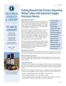 Putting Research into Practice: Improving Worker Safety with Automatic Flagger Assistance Devices