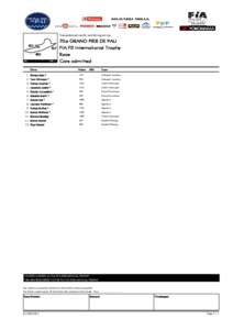 Computerised results and timing service  70e GRAND PRIX DE PAU