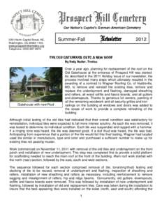 Prospect Hill Cemetery Spring Newsletter  201