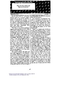 Number 12  March 20, 1974 & old friend and CC o subscriber recently wrote me to protest a grammatical error in one of our advertisements.1 It included the question: “Is this &ta the most recent available on