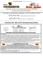 Georgia Karting Komplex[removed]Komplex Dr. Carnesville, GA[removed]If Interested in becoming a race or class sponsor please contact us at[removed]