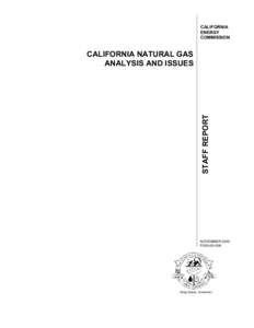 CALIFORNIA ENERGY COMMISSION STAFF REPORT