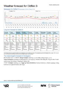 Printed: :00  Weather forecast for Eldfisk B Meteogram for Eldfisk B Wednesday 21:00 to Friday 21:00 Thursday 18 June