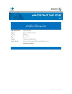 Microsoft Word - UK-DFID-TradeMarkSouthAfrica_Beitbridge Border Post_rcvd_10Feb2011.docx