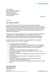 Chris Hemsley Head of Competition Economics Economic Regulation Group Civil Aviation Authority CAA House, 45-59 Kingsway London, WC2B 6TE