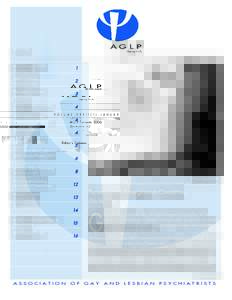In this issue[removed]AGLP Toronto 2006 Chris McIntosh, M.D.  1