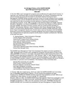 Naspe / Bowling Green State University / International Assembly for Collegiate Business Education / Education / Academia / Business / Healthcare in the United States / American Alliance for Health /  Physical Education /  Recreation and Dance / North Central Association of Colleges and Schools