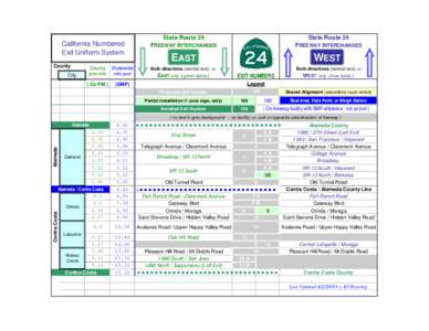 California Numbered Exit Uniform System County City  State Route 24