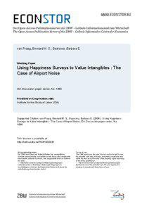 Economic data / Bernard van Praag / Economists / Hedonic regression / Noise regulation / Environment / CVM / Non-use value / Noise reduction / Noise pollution / Economics / Econometrics