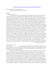 Southern Campaign American Revolution Pension Statements & Rosters Pension Application of James Hillan S38028 Transcribed and annotated by C. Leon Harris Virginia } Washington County } Sc