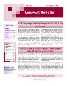 June[removed]Serving Since 1968 Lunawat Bulletin