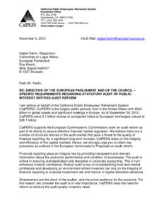 Risk / Auditor independence / Audit committee / Audit / External auditor / Public Company Accounting Oversight Board / Materiality / Financial statement / CalPERS / Auditing / Accountancy / Business