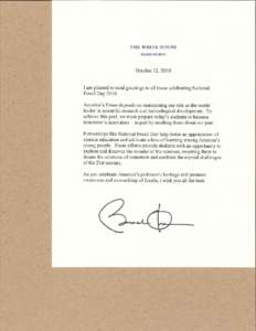 Message from President Barack Obama