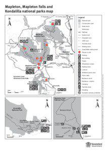 Mapleton, Mapleton Falls and Kondalilla national parks map