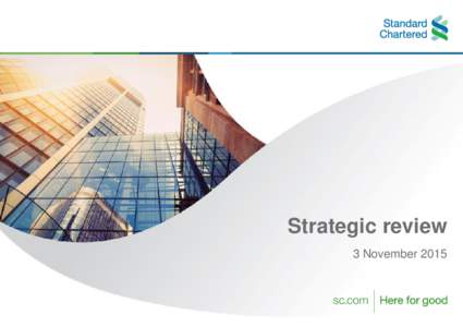 Strategic review 3 November  Disclaimer